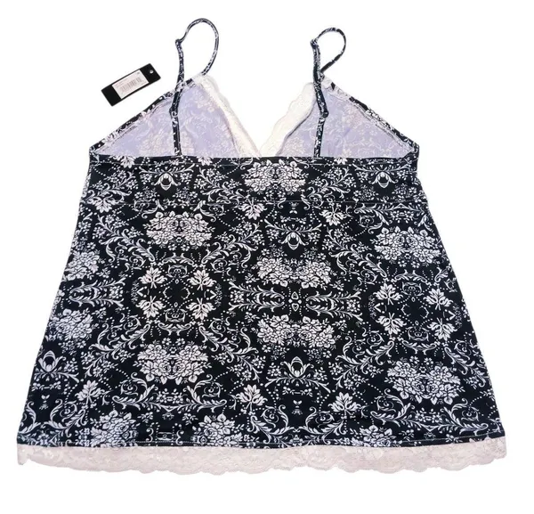 Studio Badgley Mishka Pajama 2 Piece Set Set Shorts Cami Black White Size MEDIUM NEW NWT - Image 3