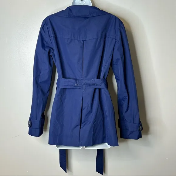 London Fog‎ Blue Belted Jacket Size S - Image 3