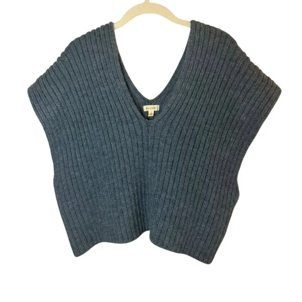 Pilcro x Anthropologie Boxy Ribbed Sweater Vest Size S in Blue - Image 2