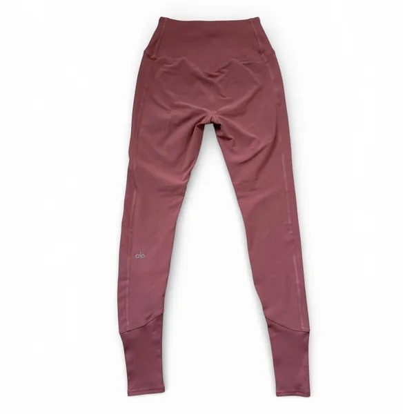 Alo Yoga Pink High-Waist Alosoft Lounge Legging Yoga Pants Workout Women's Small - Image 4