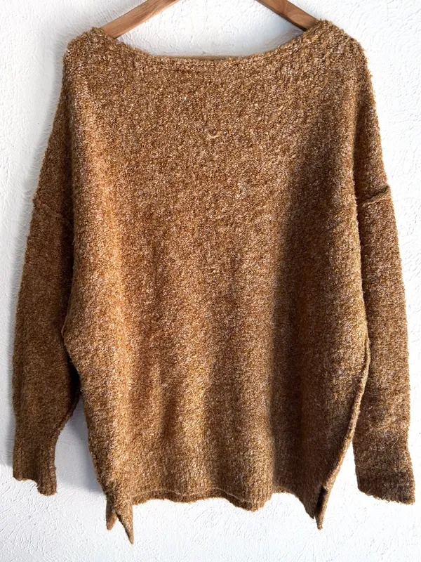 Free People Moira Slouchy Tunic Sweater Honeycomb Oversized Small Cozy - Image 5