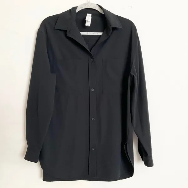 Alo Yoga Dreamscape Button Down Long Sleeve Black XS - Image 2