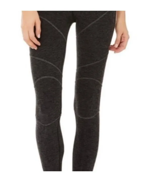 Alo Alosoft Revel Leggings Black/Gray Heathered - Image 4