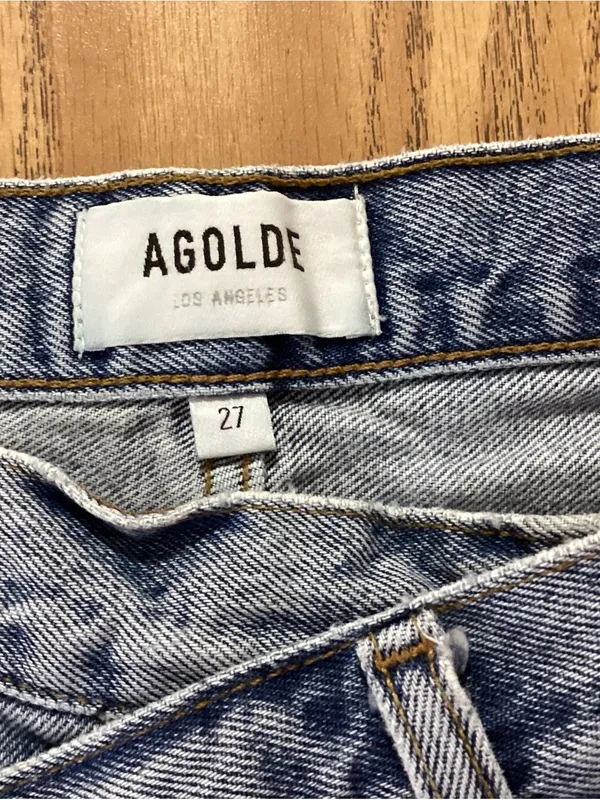 Agolde Criss Cross Jean Shorts Size 27 - Image 7