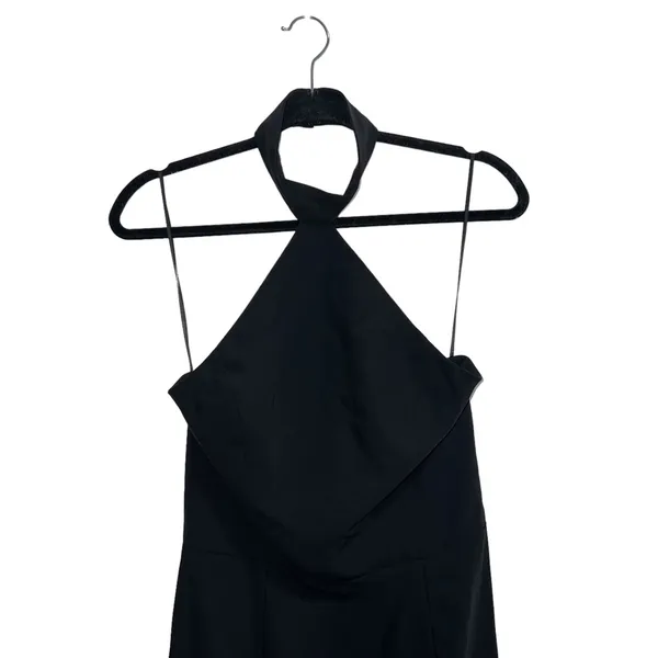 Amanda Uprichard Queen Halter Maxi Gown In Black - Image 4