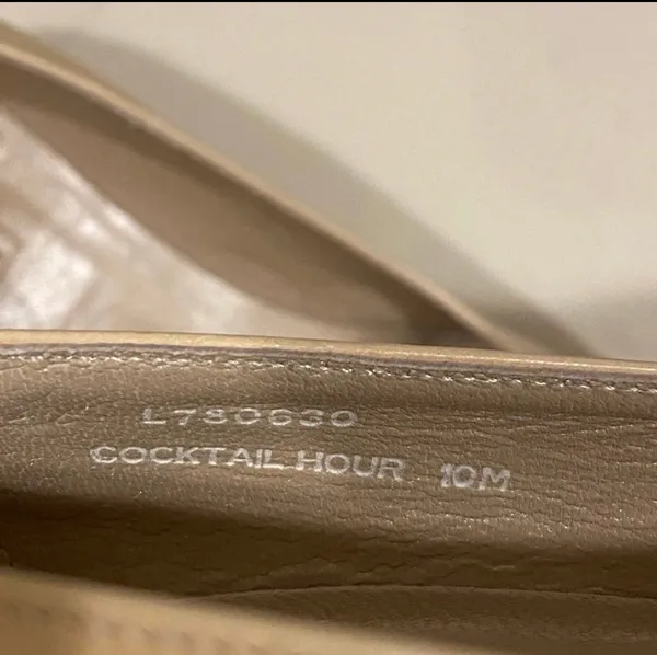 Kenneth Cole Retro Cocktail Hour Square Toe Heels Shoes Cream Tan 10 Dress - Image 6