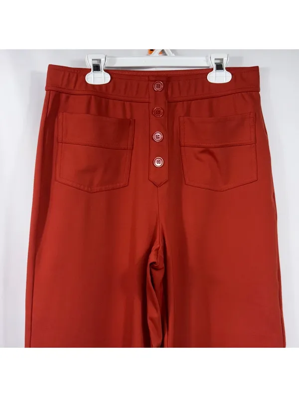 Halara Rust Button Front Wide Leg Pants - Image 2