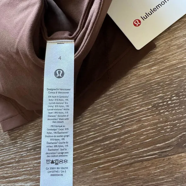 Lululemon Align Tank Cropped JAVA Size 4 NWT - Image 5