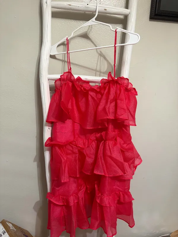 Hello Molly Champagne towers mini dress hot pink - Image 3