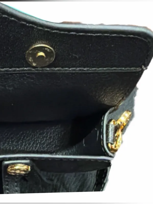 Source Unknown NWOT Mini Black D Monogram Saddle Style Fashion Purse/Keychain - Image 8