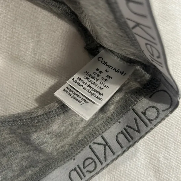 Calvin Klein Grey Bralette‎ Top - Image 4