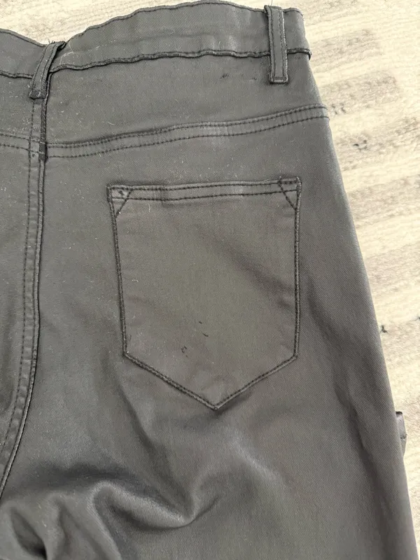 Edikted Leather Flare Pants - Image 3