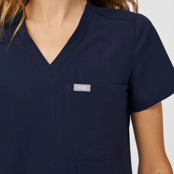 Figs Women's Catarina One Pocket Scrub Top Navy Blue V-Neck Medical Shirt Sz XXL - Image 14
