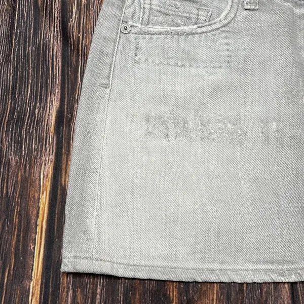 Citizens Of Humanity Boho #370 Stretch Denim Gray Mini Skirt Sz 25 Embroidered‎ - Image 10