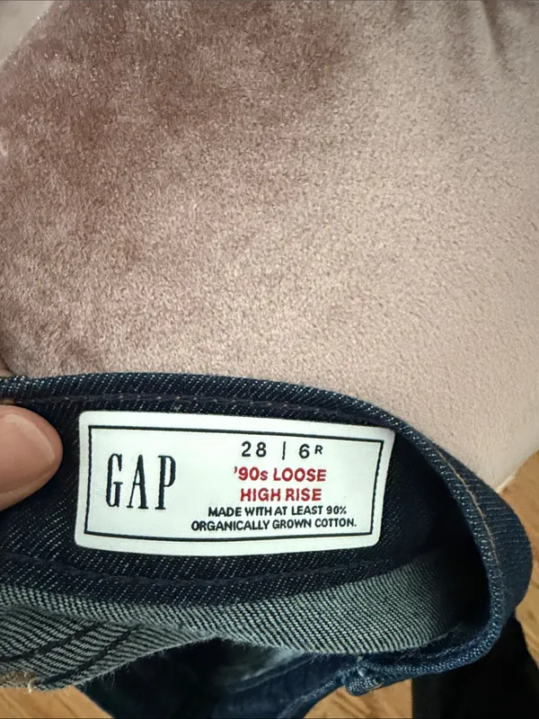 Gap 90s loose high-rise Jean straight leg size 26/6 - Image 3