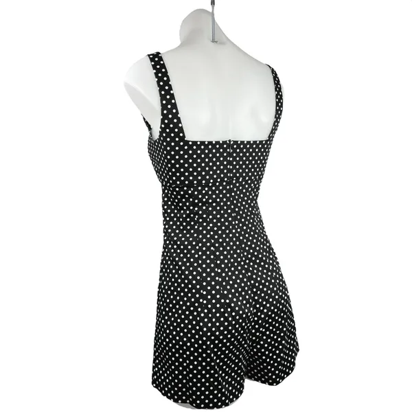 Zara Black Polka Dot Sleeveless Sweetheart Neck Playsuit Jumpsuit Romper XS - Image 4