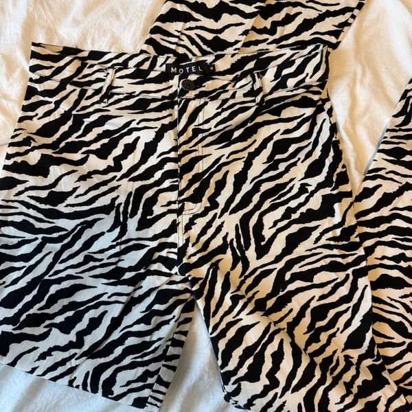 Motel Rocks Zoven Trousers 90s Zebra - Image 2