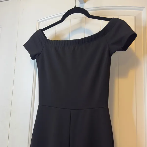 Lulus Black Off The Shoulder Wide Leg Jumpsuit XS Formal Evening Wedding Guest‎ - Image 5
