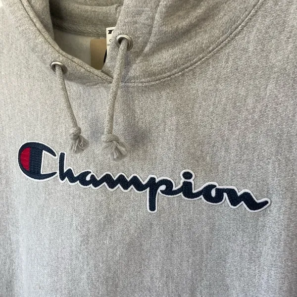 NWT Champion Reverse Weave Womens Pullover Hoodie Gray Small Embroidered‎ Logo - Image 3
