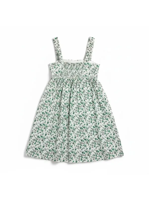 ELOQUII Floral Cotton Poplin Corset Midi Dress Green‎ White NWT 18 Cottagecore - Image 3
