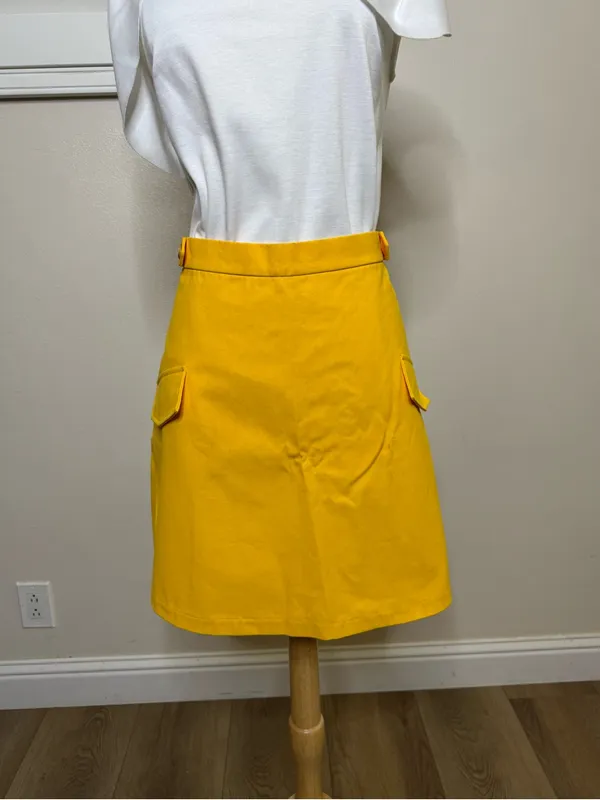 NWT Utility Yellow Mini Skirt size: large Size M - Image 3