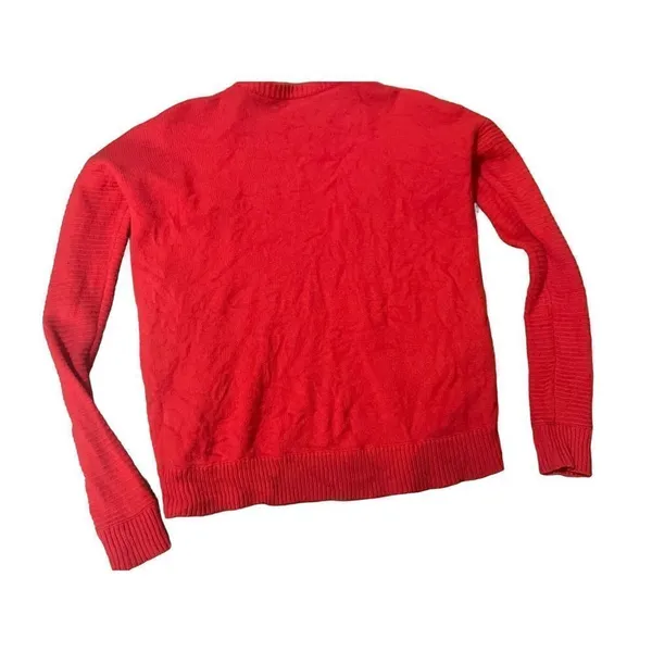 J. Crew 100% wool womens‎ red sweater with zip up sides size XS *flawed* - Image 7