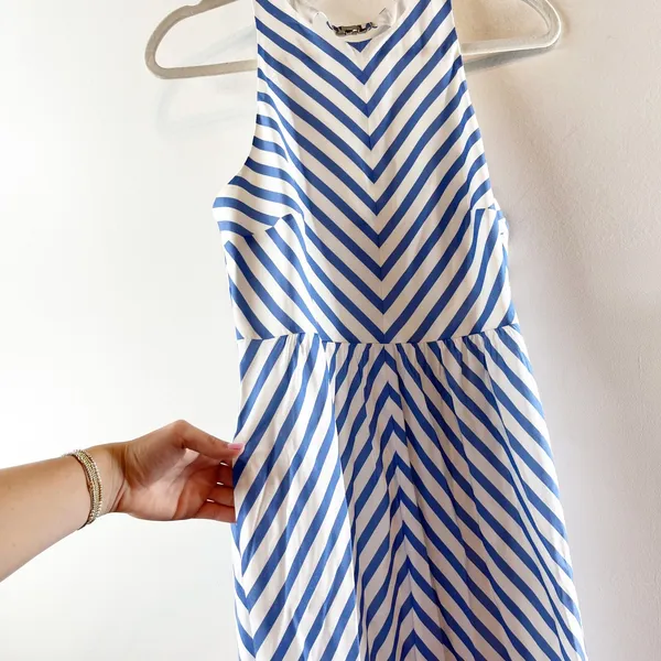 Tuckernuck Striped High Neck Sleeveless Portofino Midi Dress Blue White 4 - Image 6