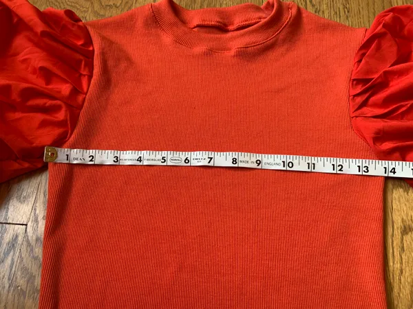 Long Puff Sleeves Top size S/M - Image 8