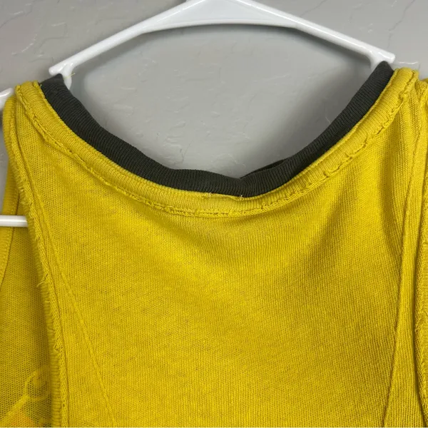 ⭐️Free People we the free west coast yellow swing graphic tank top size small - Image 14
