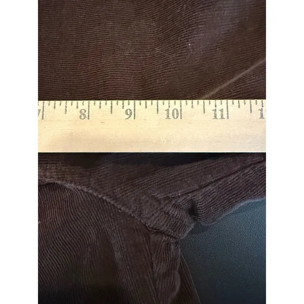 St. Johns Bay 8 Petite Corduroy Pants Brown‎ Straight Leg Button Flap Pocket - Image 6