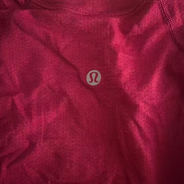 Hot Pink Lululemon Cropped Swiftly Top - Image 2
