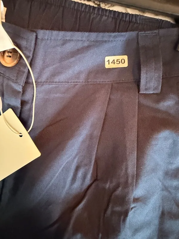Halara XS Regular Navy Blue Cotton Elastic Waist Joggers - Image 7