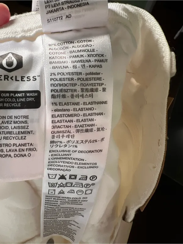 Levi’s Women’s Size 33 501 Original Cutoff Denim Shorts Cream White‎ High Rise - Image 14