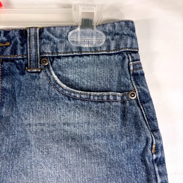 So‎ Brand Juniors 5 Silver Threading Embroidered Accents Mini Denim Skirt Y2K - Image 4