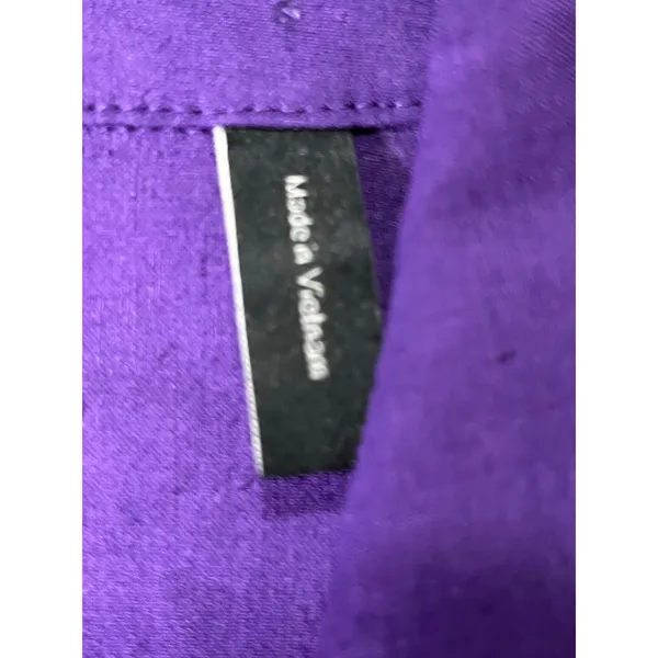 Theory Amethyst Eco Crunch Wash Purple Linen Blend Double Breasted Blazer 10 - Image 6