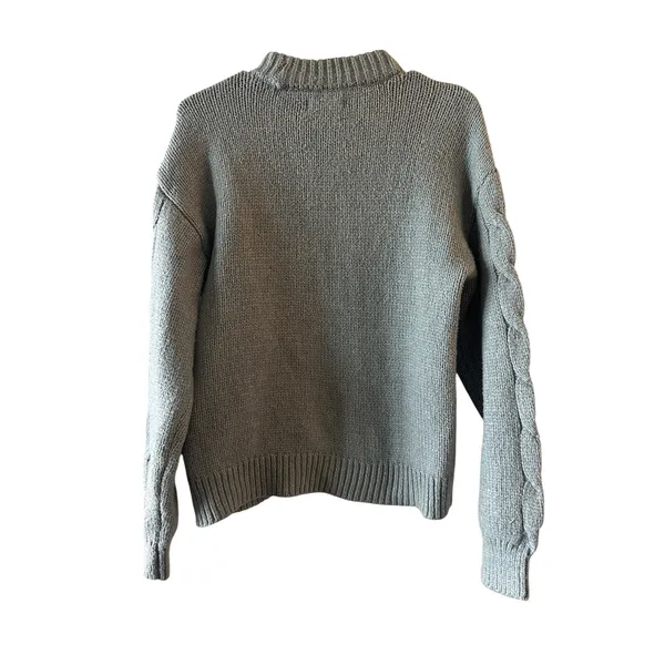 Lauren Conrad Green Long Sleeve Cable Knit Sweater Women Sz S - Image 2