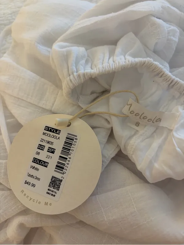 Princess Polly White Spaghetti-Strap Tiered Mini Dress with Sweetheart Neckline - Image 4