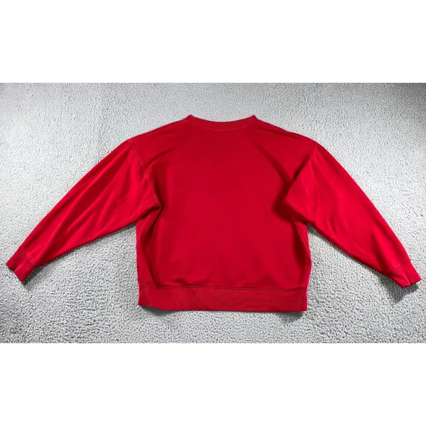 Universal Threads Oversized‎ Sweatshirt Women L Red Crewneck Pullover Drop Shoulder Cozy Vibrant - Image 2
