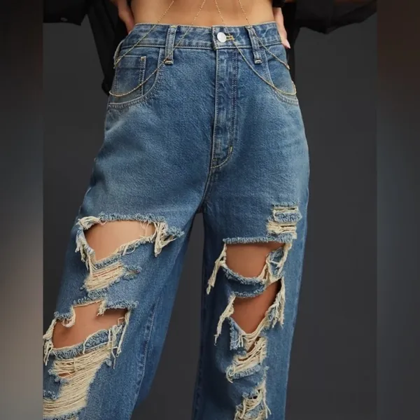 NWT Anthropologie Pilcro Joey High Rise Straight Jeans Size 27 - Image 5