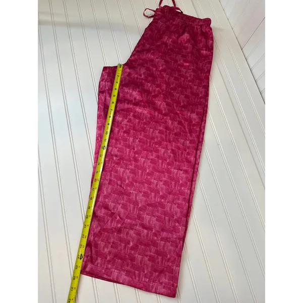 Oscar de la Renta Pink Label PJ Set Red Lounge Womens Size XL - Image 4