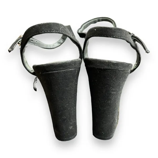 Franco Sarto Womens Size 6M‎ Damilis Platform Sandal Black Galaxy Sparkle Heel - Image 3