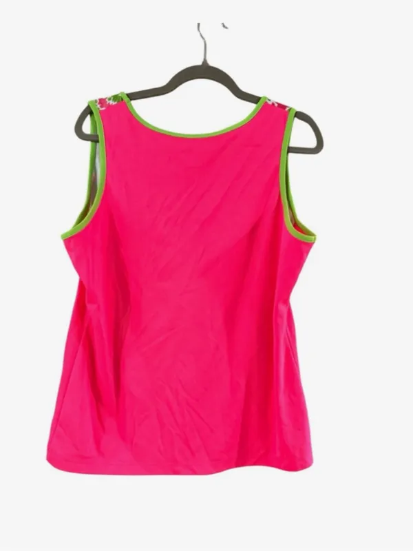 Women's Tie-Dye Scoop Neck Tank Top in Pink and Green - Image 3