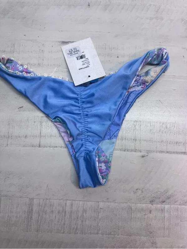 Capittana Dora Patchwork Swimsuit Bikini bottoms size small NWT Blue - Image 7