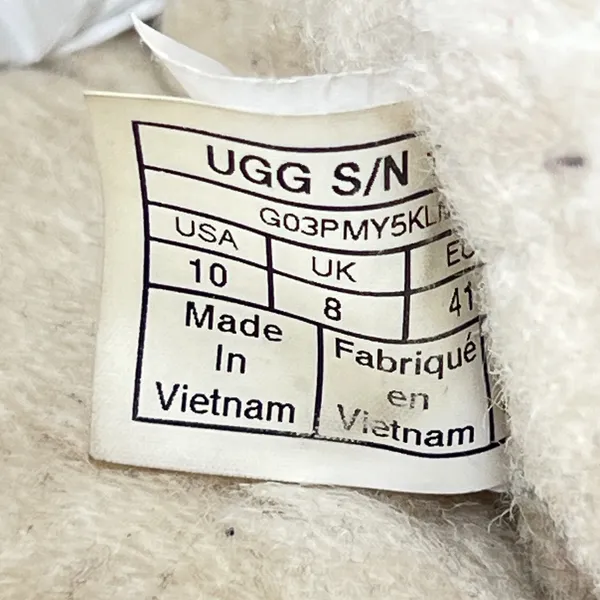 UGG Ansley Light Grey Suede Sheepskin Lined Moccasin Slippers Womens 10 - Image 2