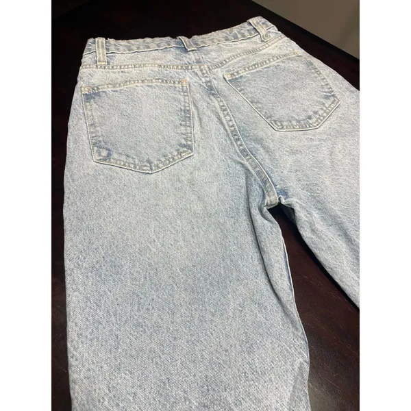 Vintage Light Wash High-Waisted Mom‎ Jeans Retro 90s Style Denim Pants T-10 - Image 4
