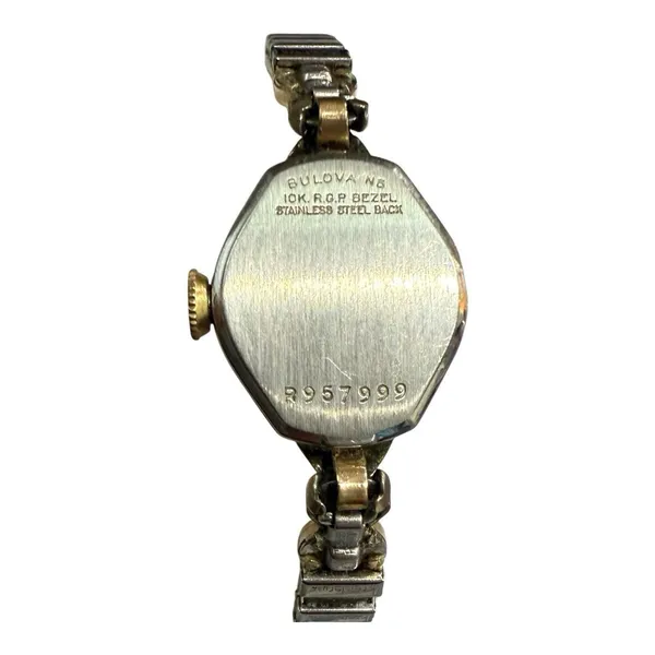 Bulova Women's Watch 10K RGP Bezel Gold Tone‎ Dainty Expansion Band Vintage - Image 5