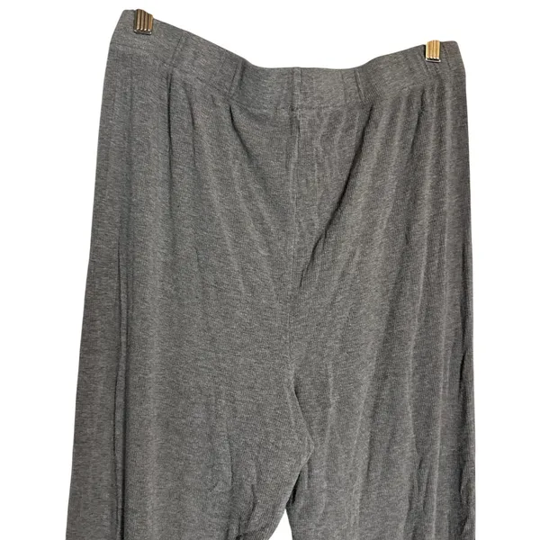 Skims Heather Gray Wide Leg Pull-On Stretch Jersey Loungewear Pajama Pants Large - Image 4