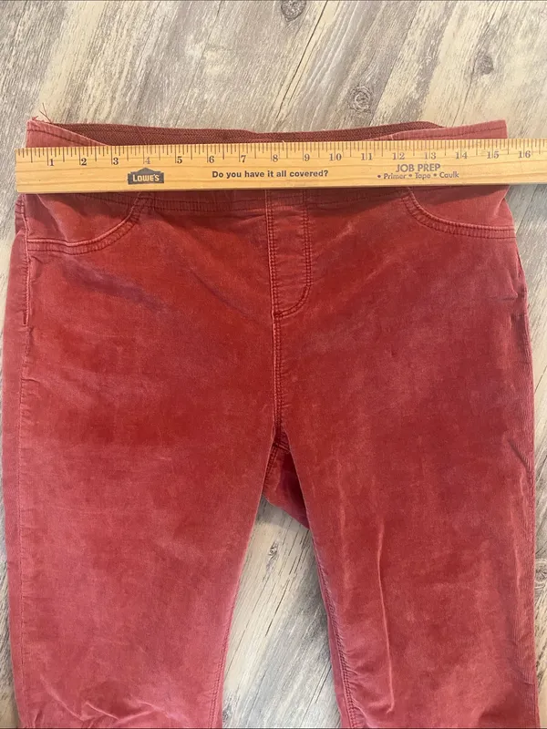 We The Free Pull On Flare Earthy Terracotta Corduroy Pants Size 31 - Image 2