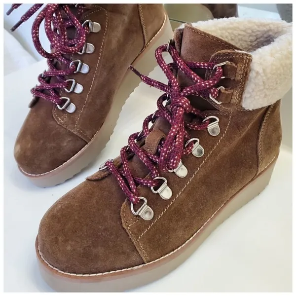 Sam Edelman Franc Lace-up Round-toe Hiker Ankle Boot TOFEE - Image 10