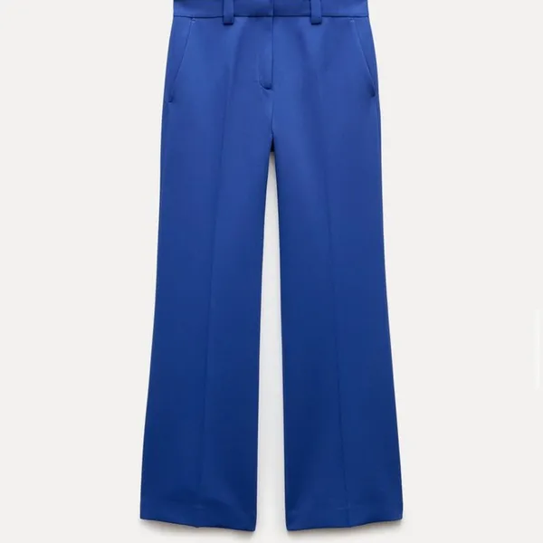 Fitted Tuxedo Blazer Collection Ss24 Bluish Collection Flared Pants Set Small - Image 8